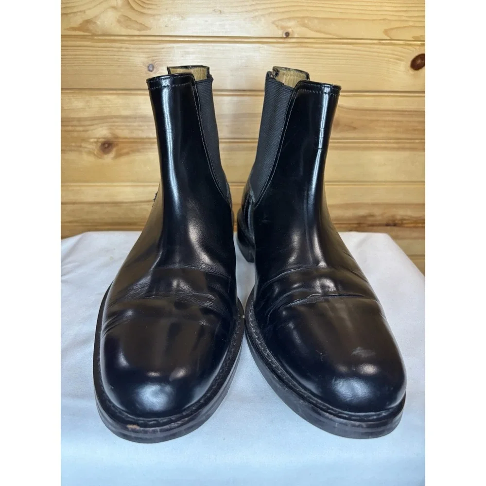 Cole‎ Haan Marshall Chelsea Boots Men's Size 8 Black Leather Pull-On Water Proof